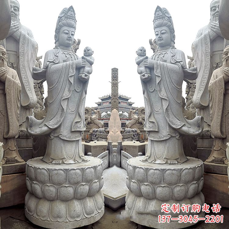 商丘送子观音青石雕塑