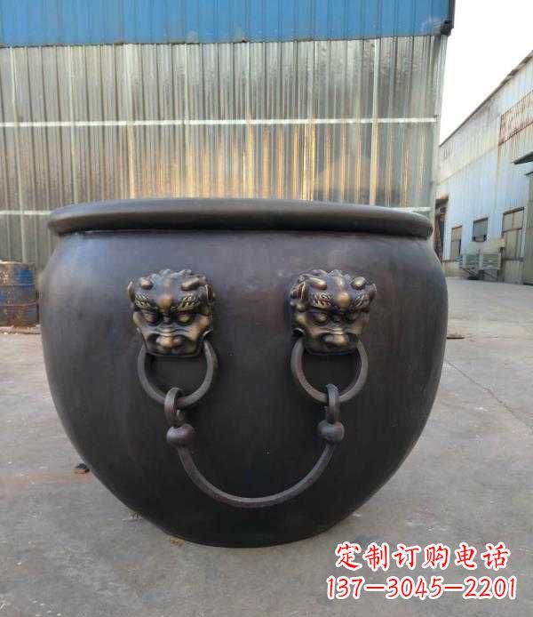 商丘庭院水缸铜雕