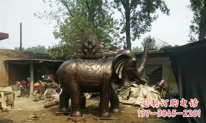 商丘铜雕大象平安吉祥公园动物雕塑