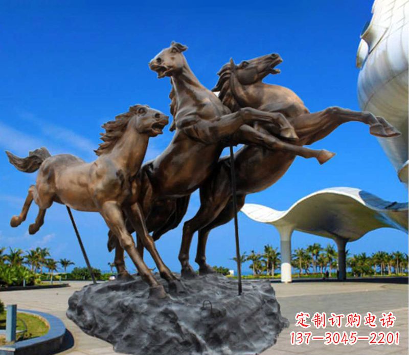 商丘铜雕飞马广场动物雕塑