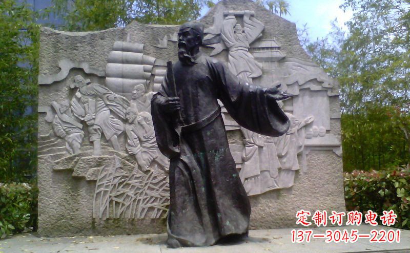 商丘铜雕古代名人雕塑