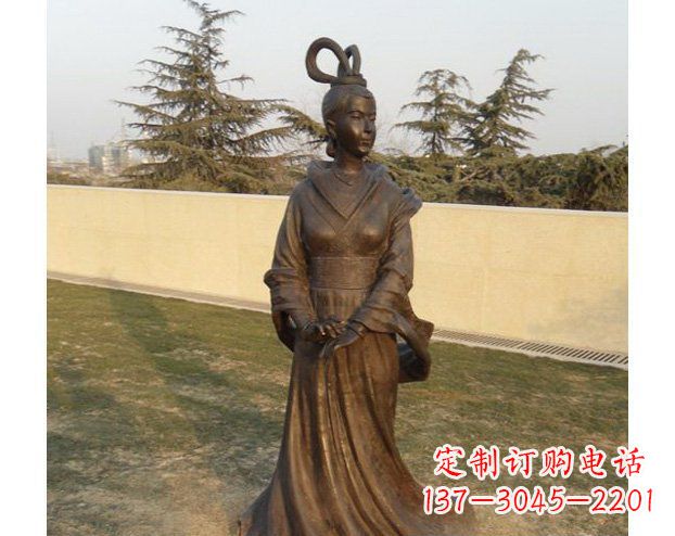 商丘铜雕古代美女人物雕塑