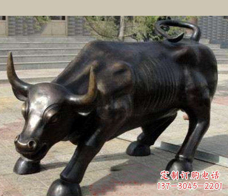 商丘铜雕广场华尔街动物牛