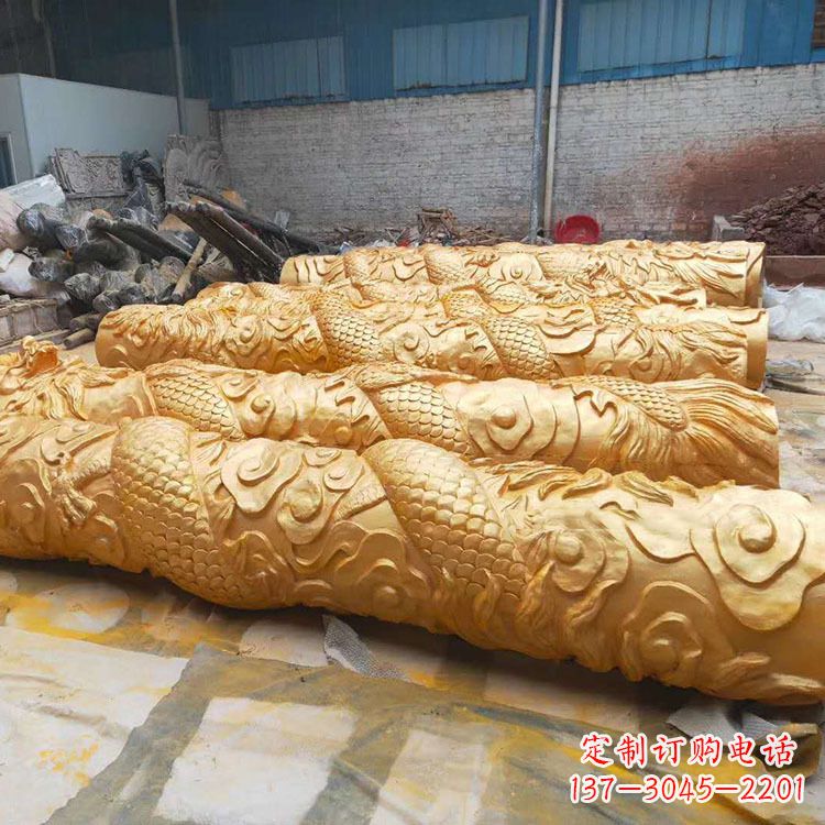 商丘铜雕广场龙柱