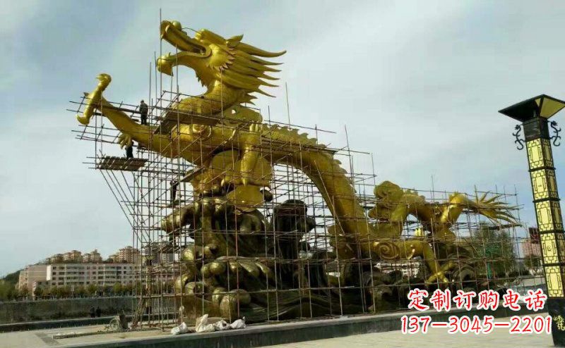 商丘铜雕广场神龙景观摆件