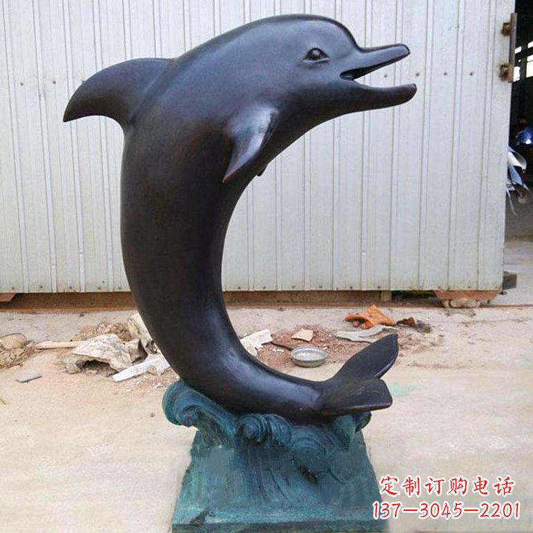 商丘铜雕海豚雕塑