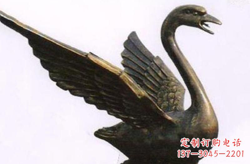 商丘铜雕喷水天鹅公园动物雕塑