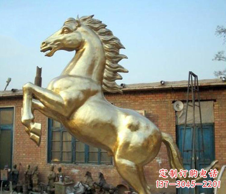 商丘铜雕室商场招财动物马雕塑