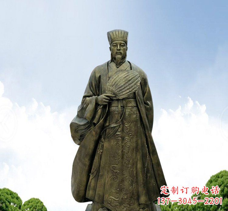 商丘铜雕伟人诸葛亮古代历史人物