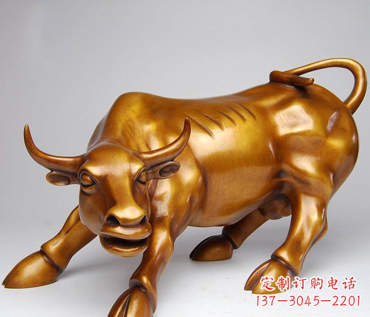 商丘铜雕小区动物牛摆件 (2)