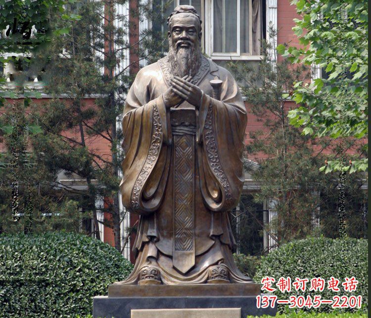 商丘铜雕学校孔子圣人雕塑摆件 (2)