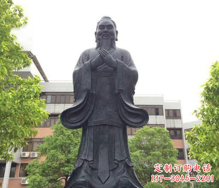 商丘铜雕学校孔子圣人雕塑摆件
