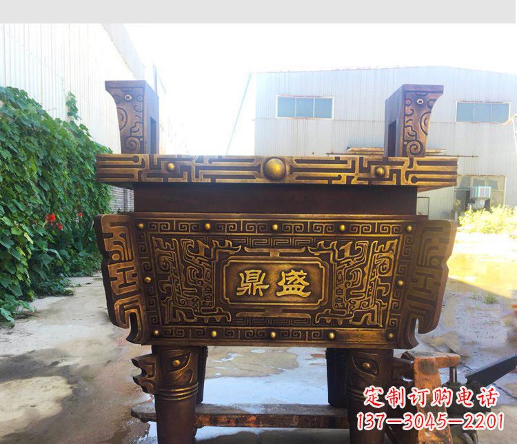 商丘铜雕招财鼎盛香炉