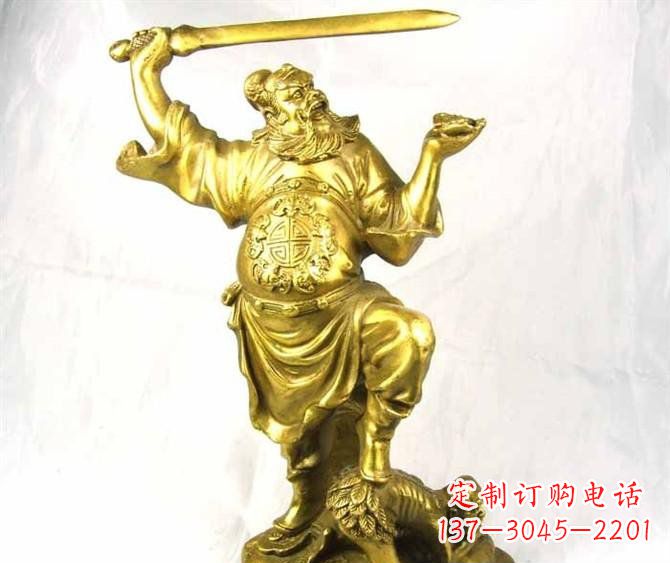 商丘铜雕赵公明古代人物雕塑