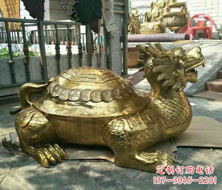 商丘铜雕镇宅神兽龙龟雕塑