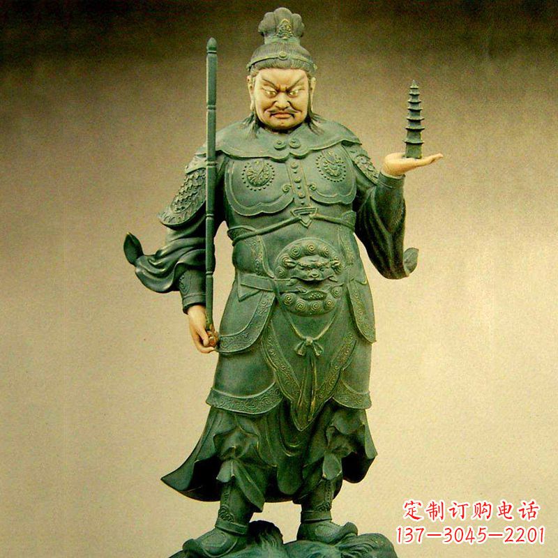 商丘托塔天王彩绘雕塑