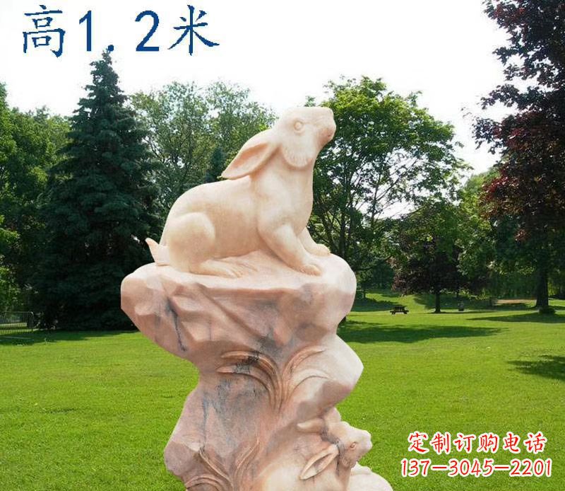 商丘晚霞红12生肖动物石雕