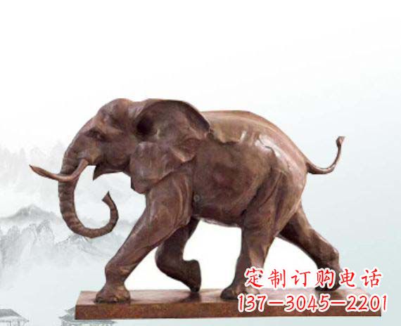 商丘晚霞红大象公园动物石雕