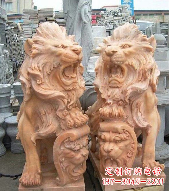 商丘晚霞红盾牌欧式狮子