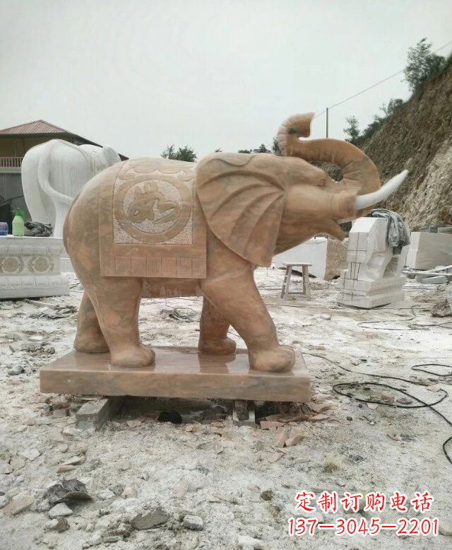 商丘晚霞红吉祥如意大象雕塑