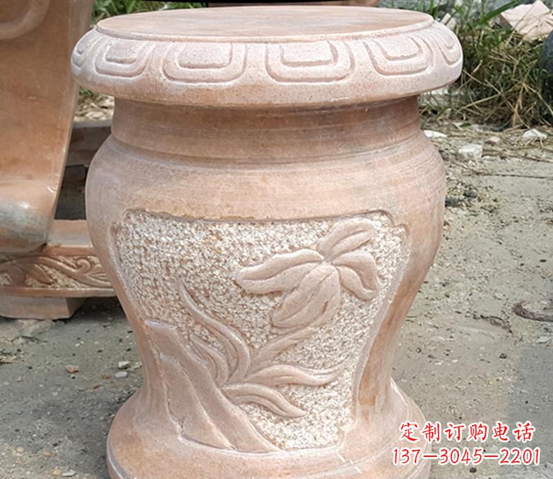 商丘晚霞红景观蝴蝶石凳