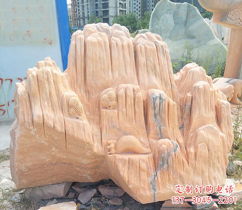 商丘晚霞红景观假山雕塑