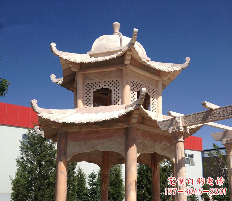 商丘晚霞红景观凉亭雕塑