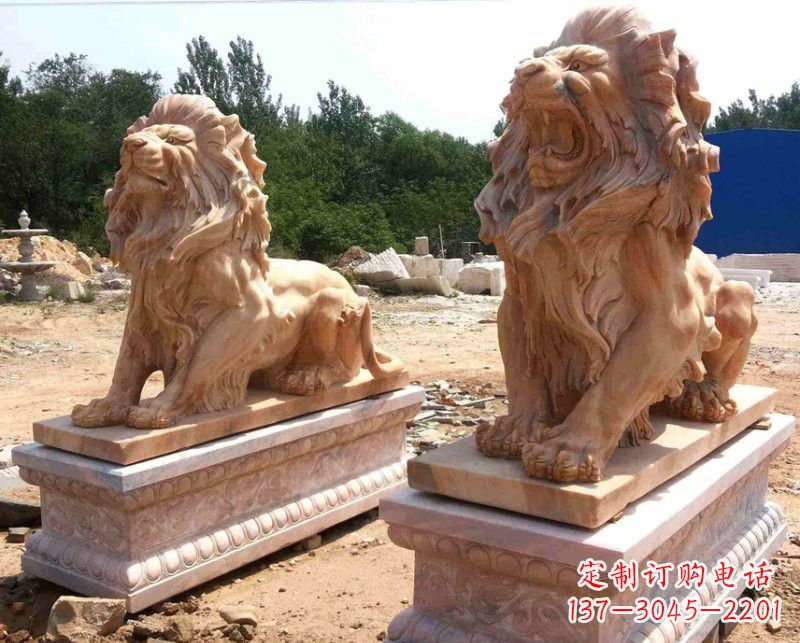 商丘晚霞红欧式狮子雕塑222