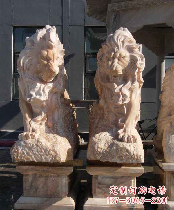 商丘晚霞红欧式狮子石雕
