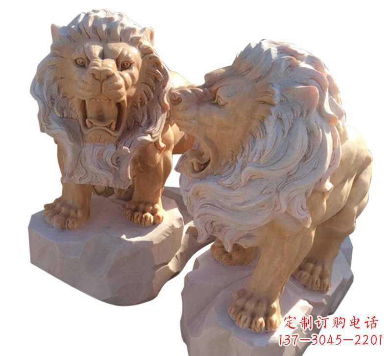 商丘晚霞红欧式西洋狮子雕塑