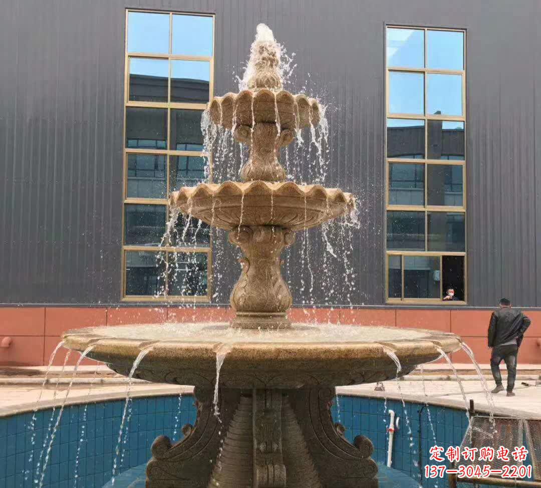 商丘晚霞红三层音乐喷泉