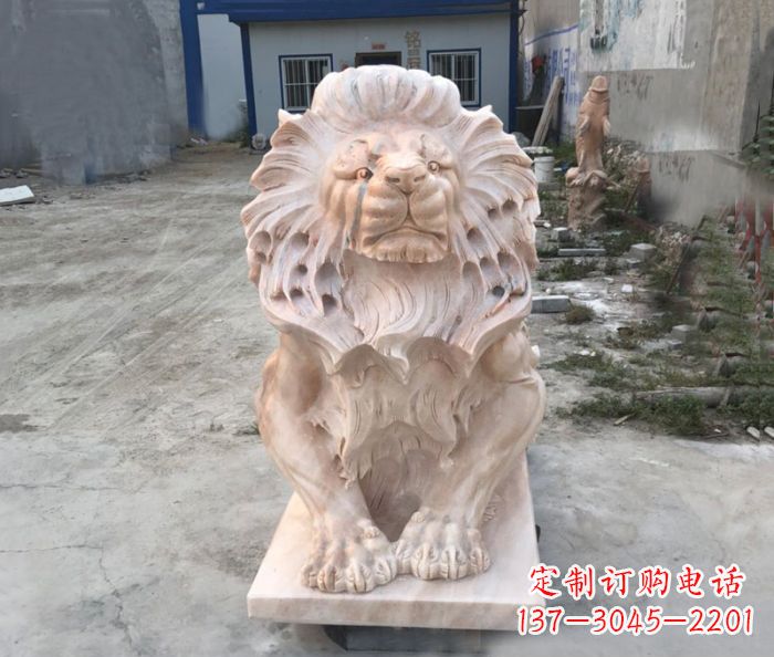 商丘晚霞红西洋欧式狮子石雕