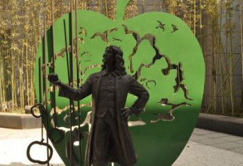 商丘牛顿公园铜雕，艺术品升华人物形象