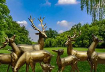 商丘群雄逐鹿，高贵精美的鹿雕塑