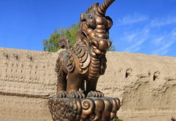 商丘神兽獬豸古铜雕塑摆件