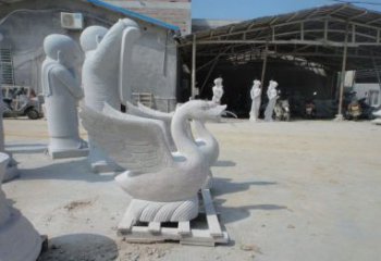 商丘中领雕塑：独具特色的天鹅喷水雕塑