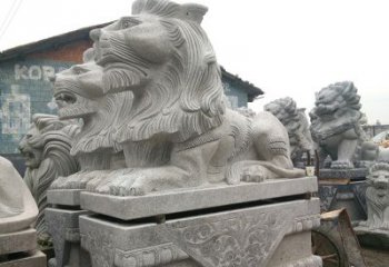 商丘优质石雕汇丰狮子雕塑