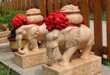 商丘把大象的能量带入家庭——石雕聚宝盆大象雕塑