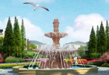 商丘石雕流水招财喷泉雕塑，让你迎接财运来临