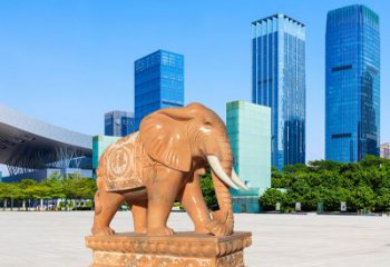 商丘大象雕塑，现代大象喷水雕塑，营造雅致优雅氛围