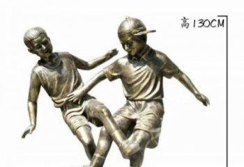 商丘踢足球人物铜雕 (2)