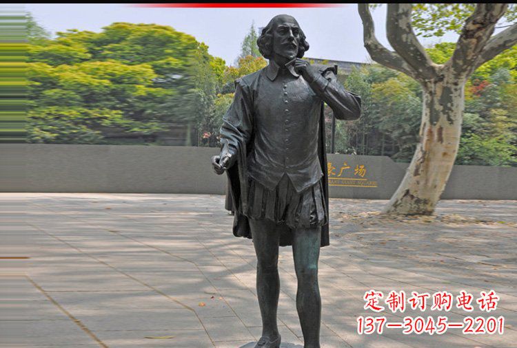 商丘西方名人莎士比亚铜雕