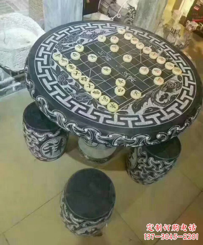 商丘下象棋石桌凳 