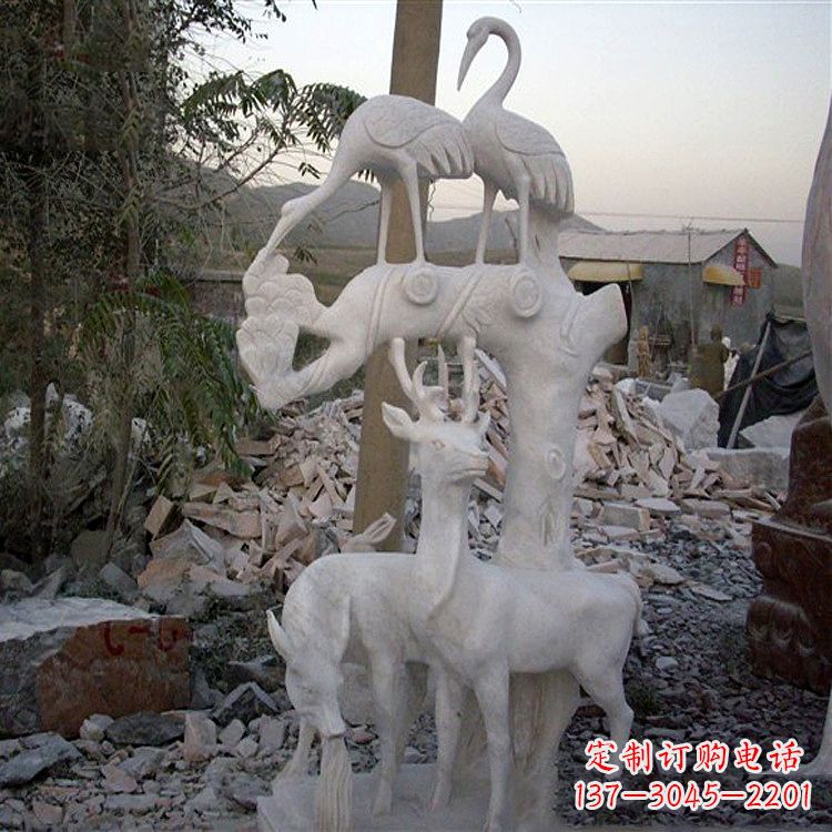 商丘仙鹤石雕景观摆件