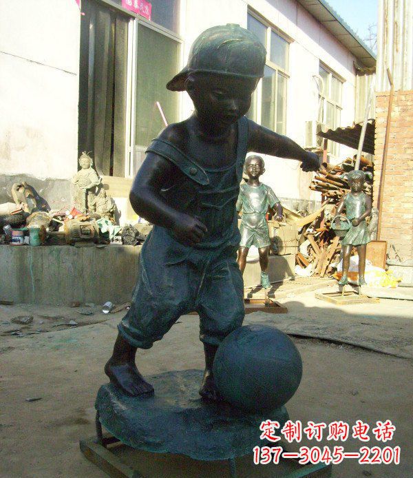 商丘小孩玩耍青铜人物铜雕