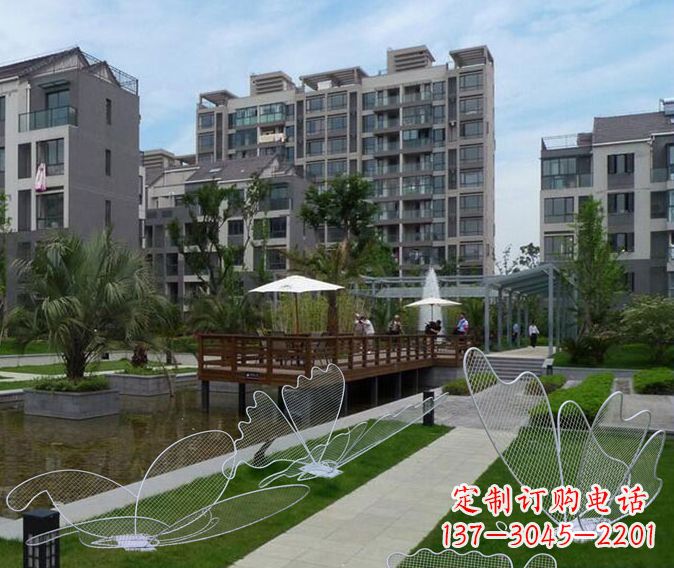 商丘小区不锈钢镂空蝴蝶雕塑
