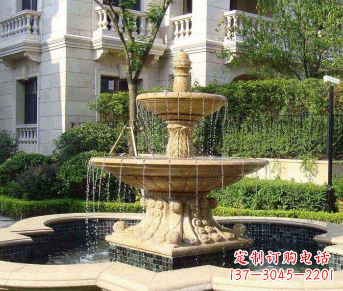 商丘小区景观大型喷泉石雕 (2)