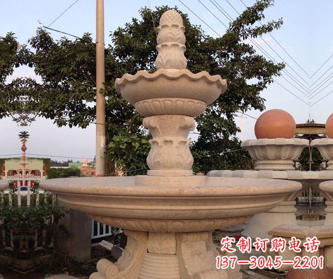 商丘小区景观大型喷泉石雕 (4)