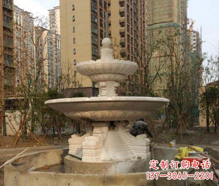 商丘小区景观大型喷泉石雕 (3)