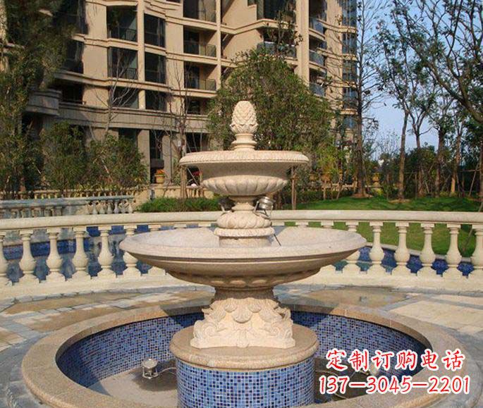 商丘小区景观多层喷泉石雕